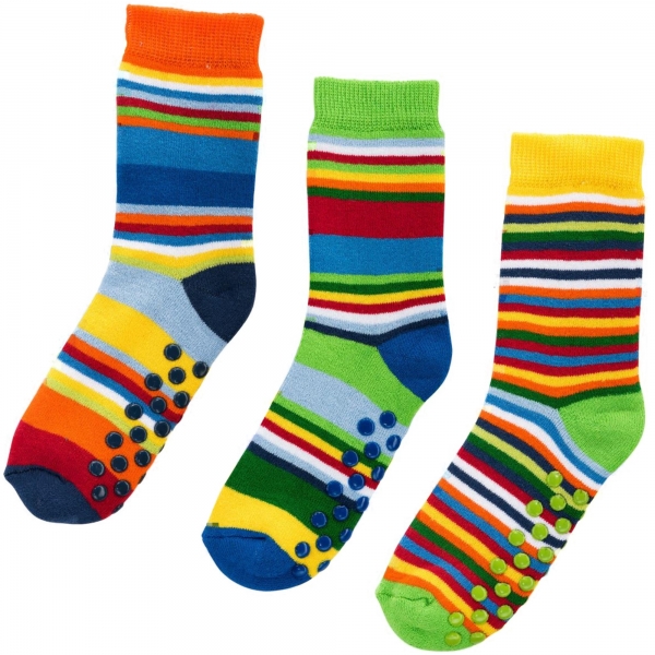 ABS-Socken Kinder mit Motiv Ringel aus Vollfrottee | 3 Paar Größe 23-26 27-30 31-34 35-38 39-42