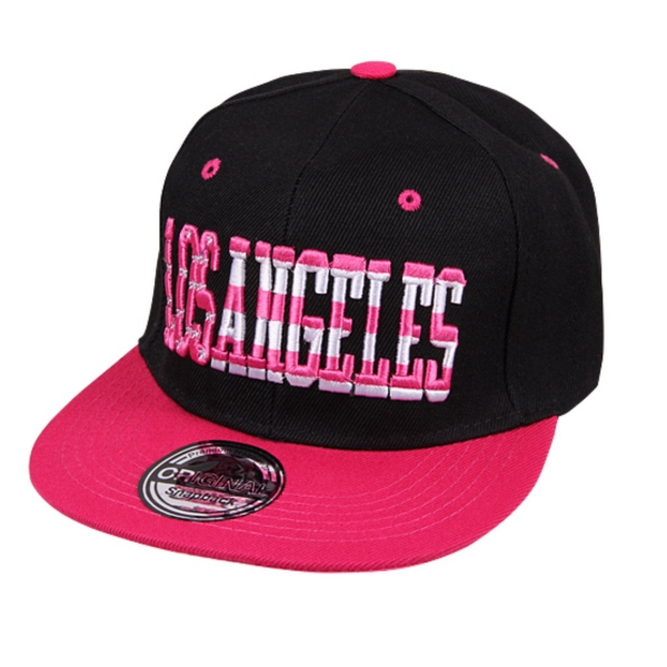 Basecap „LOS ANGELES" Damen Cap Schwarz-Pink