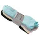 10 Paar Sneaker-Socken Damen Größe 35-38 Schwarz, Grau, Rose, Gelb, Aqua