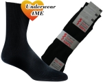 3 Paar Socken 51-54 Schwarz 100% Baumwolle weiche Naht | Herrensocken ohne Gummi