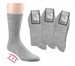 Wollsocken für Damen 100% Schafwolle mit Plüschsohle | 3 Paar warme Wollsocken