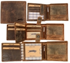 Geldbörse Leder Braun Herren Geldbeutel RFID & Geheimfach