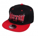 Basecap „BOSTON“ Snapback Schwarz-Rot