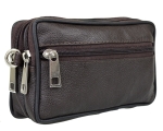 Gürteltasche Echt Leder Braun bequeme Hüftasche für Herren